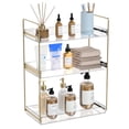 thumbnail image 1 of NIUBEE 3-Tier Acrylic Bathroom Organizer, Chic Easy Assembly Bathroom Sink Shelf, Large Space Storage Holder for Lotions & Makeup, Perfume, Spice, Gold, 1 of 9