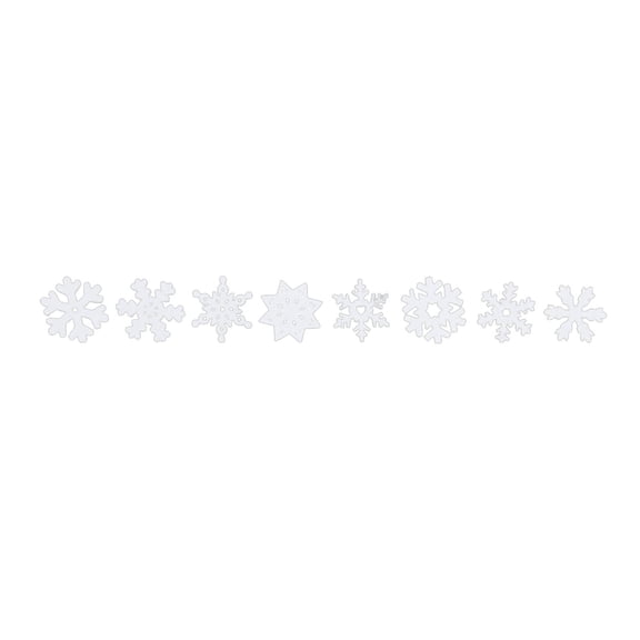 NIUBWJL 50 White Snowflake Christmas Tree Decoration Glitter Plastic Snowflake Christmas Decoration Various Patterns Suitable For Tree Wreath Indoor And Outdoor Wint