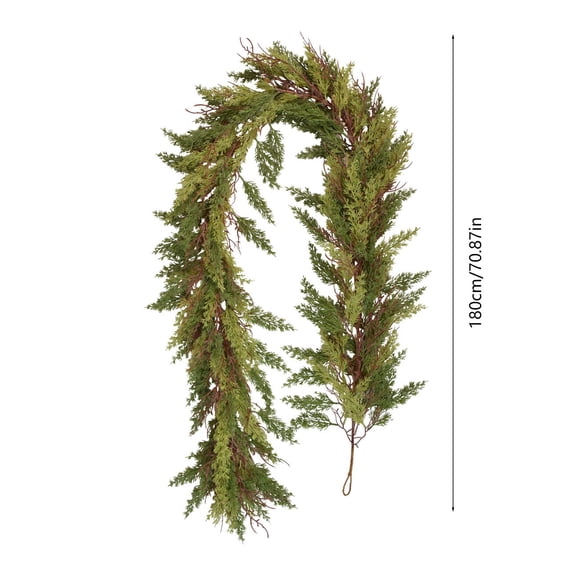 NIUBWJL Artificial Christmas Rattan With Soft Rubber Green Plant Pines Needles And Wall Hanging Home Decoration Artificial Christmas Rattan