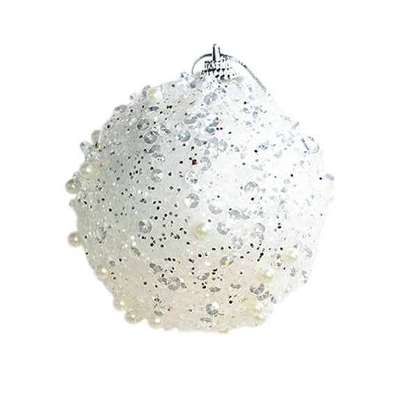NIUBWJL Christmas Balls Decoration 8cm White Foam Balls Shaped Balls Hangings 2025