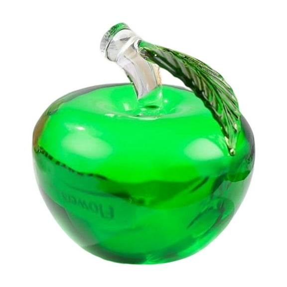 NIUBWJL Christmas Crystal Apples Ornament Gift Christmas Eve Red Apples Crystal Gift Glass Apples Trinket