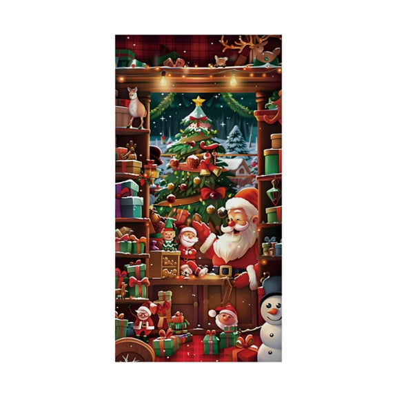 NIUBWJL Christmas Door Cover Decoration Christmas Door Cover Door Hanging Party Decoration Door Cover Tapestry