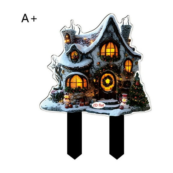 NIUBWJL Christmas House Decoration With 2D Flat Outdoor Garden Decoration With Holiday Decorations