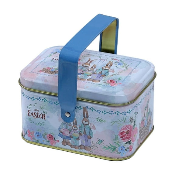 NIUBWJL Christmas Tin Box Portable Gift Ingenious Packaging Box Children's Snacks Candy