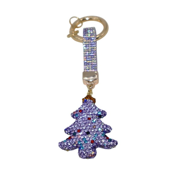 NIUBWJL Christmas Tree Keychain Cute Personalized Bag Pendant Genned With Diamonds Car Key Chain Colorful Accessories