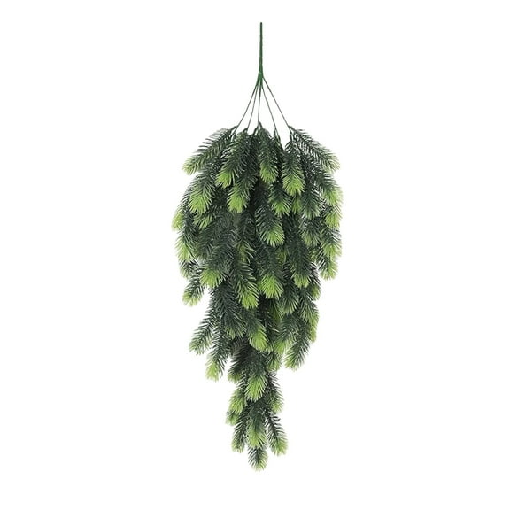 NIUBWJL Christmas Vines Hangings 30 Inch Winter Retros Needle Hangings Artificial Pines Needle Hanging Wreath Green Plants For Outdoor Fireplace Door Hanging Decor