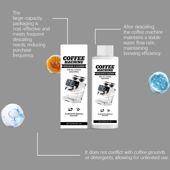 NIUBWJL Coffee Machine Descaler - Compatible with Nespresso, Breville, Delonghi, Keurig Descaling Solution for Coffee Maker Cleaner and Descaler - Coffee and Espresso Machine Descaler