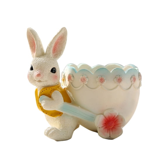 NIUBWJL Easter Bunny Planter Pot With Drainage Hole Cute Planter Flower Garden Decor Gift For Mom Grandma