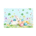thumbnail image 1 of NIUBWJL Easter-themed Placemats With Rabbits And Easter Egg And Clovers Patterns Decorative Placemats For Holiday Parties, 1 of 5