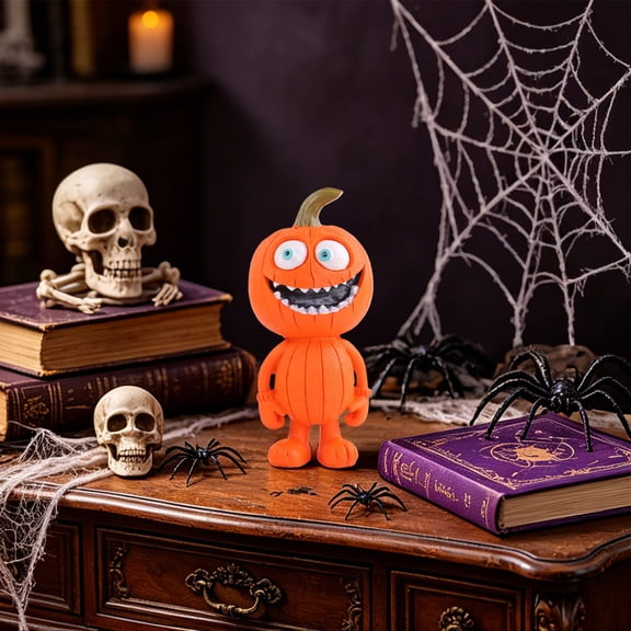 NIUBWJL Halloween Pumpkin Standing Figurine Resin Pumpkin Head Doll Ornament For Yard Party Atmospheres Decoration