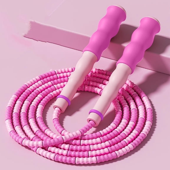 NIUBWJL Jump Rope, Adjustable Length Tangle-Free Segmented Soft Beaded Skipping Rope, Fitness Jump Rope for Kids, Man, and Women Weight Loss 106 in
