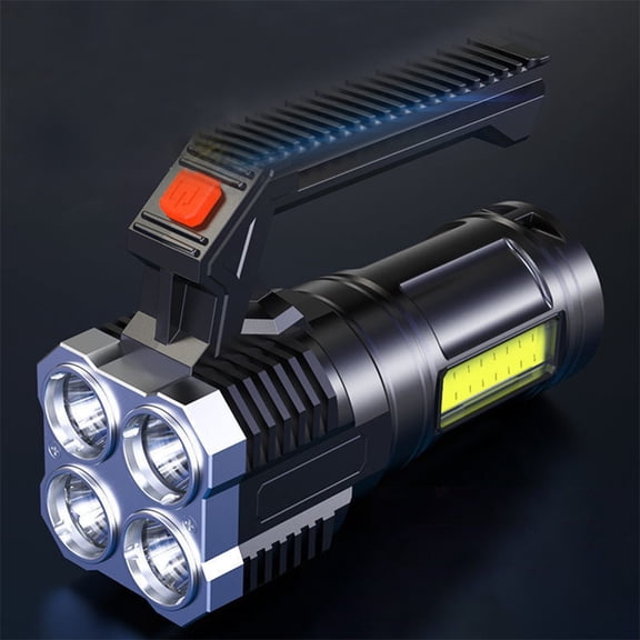 NIUBWJL LED Flashlight USB Rechargeable, High Lumens Tactical Light with Sidelight, 4X LED, Zoomable, Handheld Super Brightest Flashlights, Portable Torch for Outdoor Camping Home Emergency Lanter