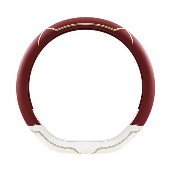 NIUBWJL Leather Steering Wheel Cover 14 1/2 inch to 15 inch Universal, Padded Soft Grip Breathable for Car Truck SUV Jeep