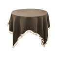 thumbnail image 1 of NIUBWJL Linen Small Square Tablecloth 36 x 36 Inch Beige Washable Wrinkle Resistant Table Cover with Tassels Farmhouse Decorative Burlap Fabric Table Cloths for Wedding Camping Party Holiday, 1 of 5