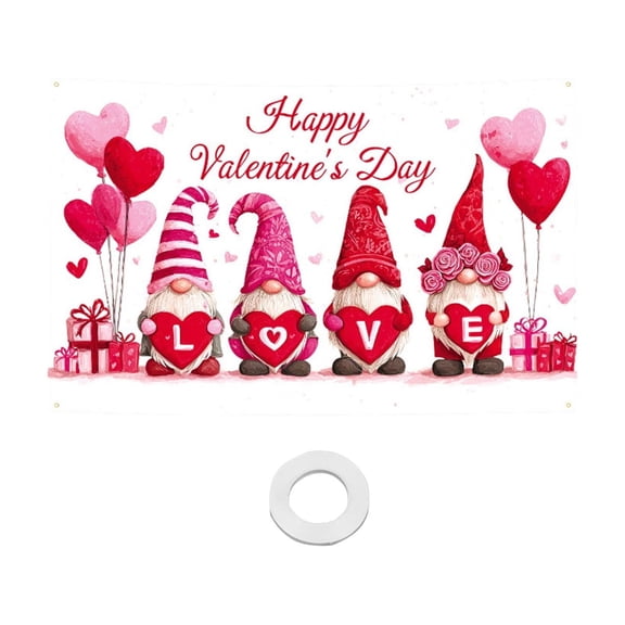 NIUBWJL Love Sweet Heart Valentine's Day Backdrop for Photoshoot White Brick Wall 14 February Valentine's Bridal Shower Birthday Party Galentines Day Decorations Photography Background