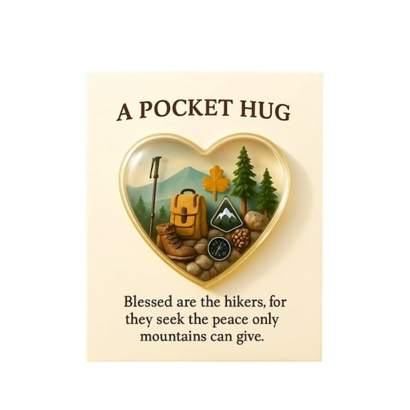 NIUBWJL Pocket Hug Heart with Greeting Cards, Little Heart Pocket Hug Token, Long Distance Relationship Gifts, Thinking of You Gifts for Women Men Him Her