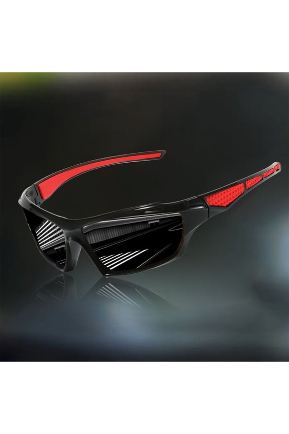 Polarized Motorcycle Riding Goggles, Windproof Cycling Glasses Outdoor Sports Sunglasses Interchangeable Lenes for Running, Baseball Golf, Driving, Fishing, Riding, Mountain Bike, Hiking