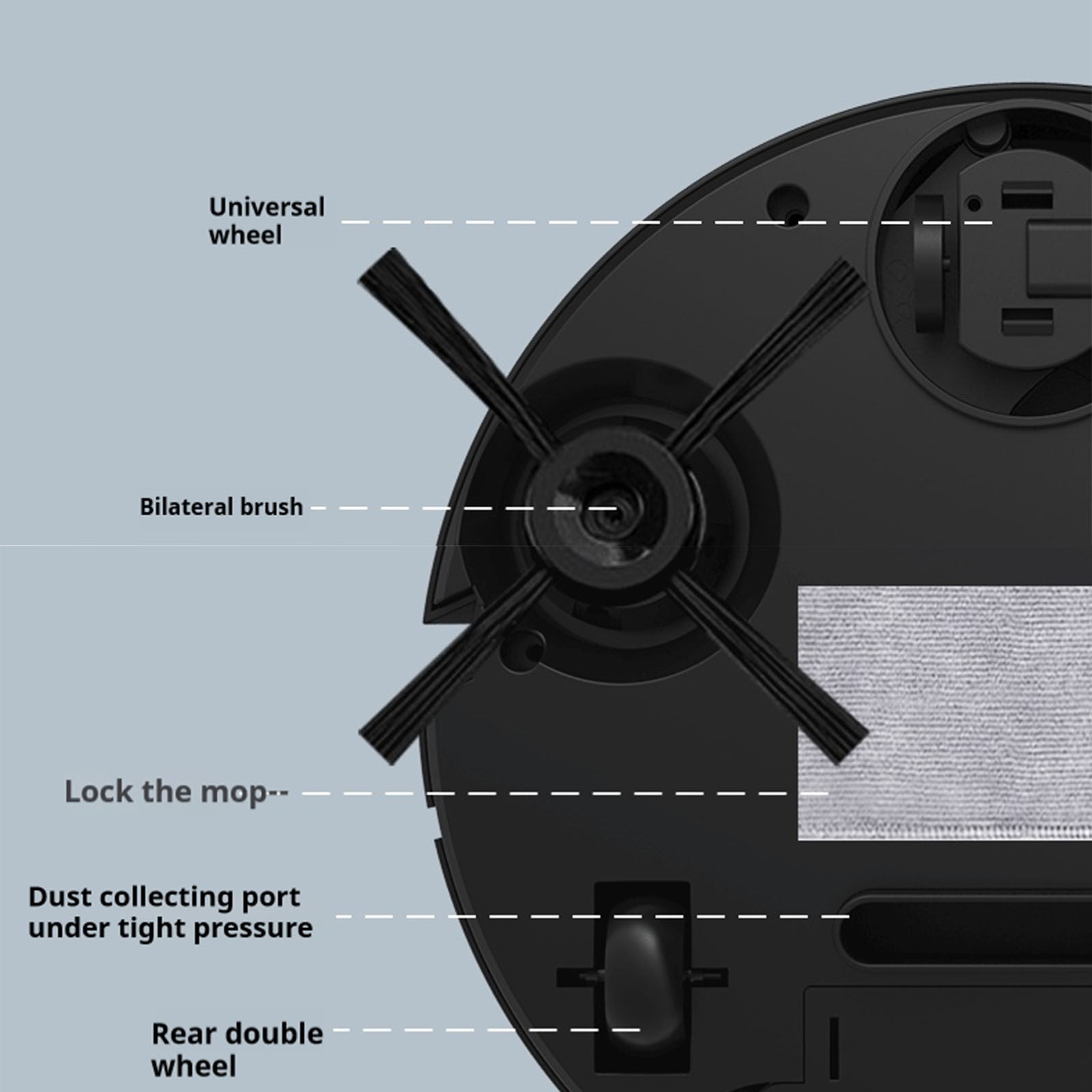 NIUBWJL Robot Vacuum and Mop, Self-Emptying, 5500 Pa Max Suction, DuoRoller Brush, Hands-Free Cleaning for up to 7 Weeks, Precise Navigation, Perfect for Hard Floors, Carpets, and Pet Hair