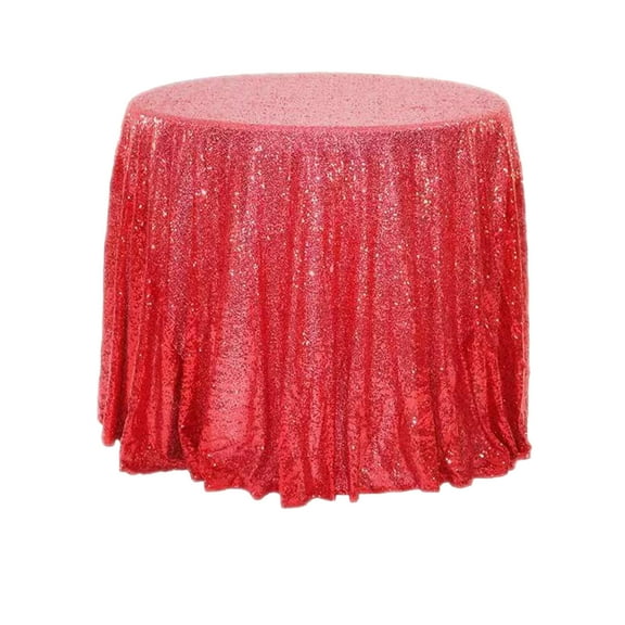 NIUBWJL Round Sequin Tablecloth Glitter Fabric Tablecloth Small Round Sparkling Tablecloth Suitable For Wedding Birthday Party Christmas Decoration