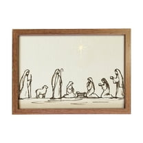 NIUBWJL The Nativity Scene Of And The Bethlehem Star Framed Christmas Wall Decoration Product