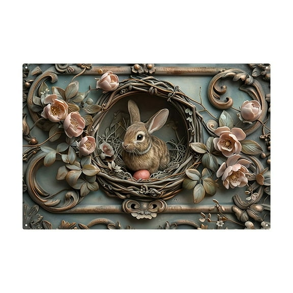 NIUBWJL Three Dimensional Simulation Metal Sheet Art Waterproof And Sunburn Protection Wrought Iron Wall Hanging Decor