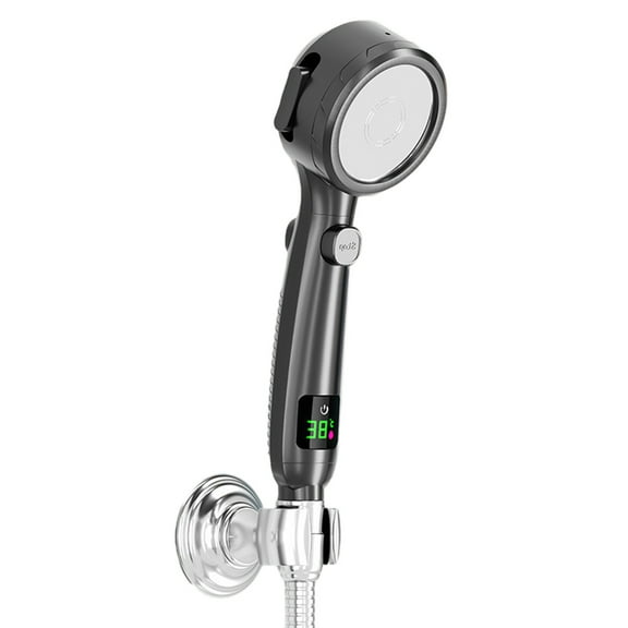 NIUBWJL Turbo Shower Head Home Bath Shower Nozzle Water Heater Filter Shower -4 Bathing Modes- One Pressurised Water Stop Function Shower Head- Intelligent Digital Show