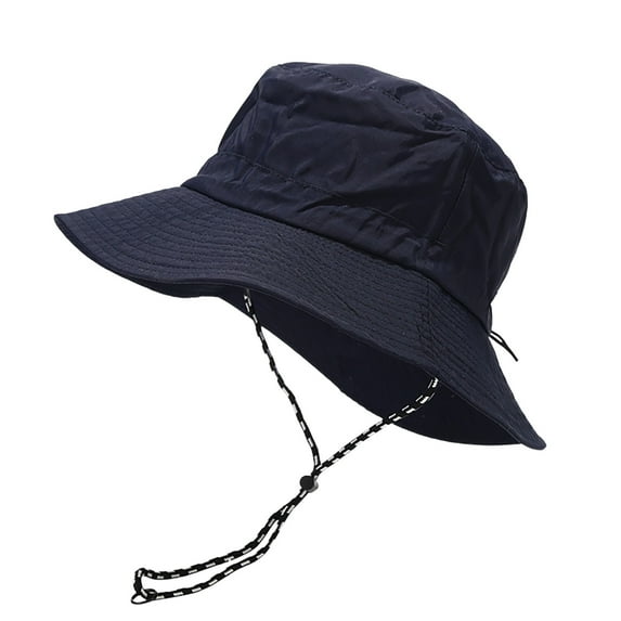 NIUBWJL Waterproof Bucket Rain Hat with Chin Strap Quick Dry Packable Boonie Sun Hat Safari Hat UV Protection