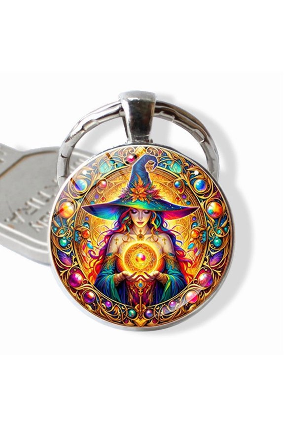 Witch Halloween Keychain Pendant Metal Alloy Lightweight 2.5cm Car Key Bag Phone Accessory Party Favor Gift Halloween Decorations