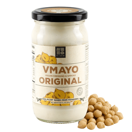 NIUKE Original Vegan Mayo – Smooth & Creamy Plant-Based Spread | Dairy-Free, Gluten-Free & Non-GMO | Zesty Lemon & Mustard Flavor | 12 oz Jar