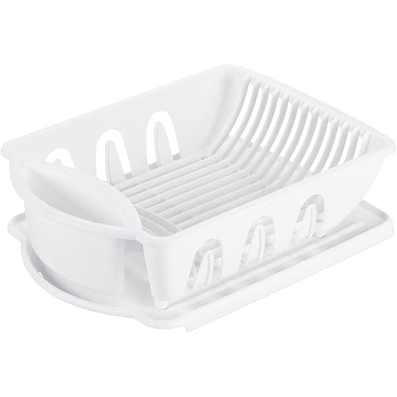 NIUMU 06218006 Sink Dish Rack Drainer, White