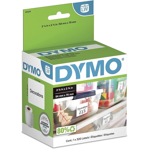 NIUMU Authentic LW Large Multi-Purpose Labels, Labels for LabelWriter Label Printers, 2-1/8" x 2-3/4", 1 Roll of 320