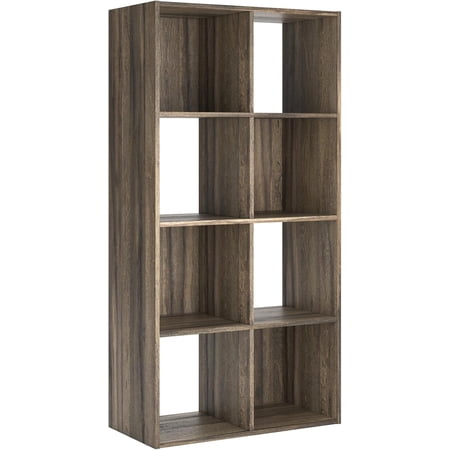 NIUMU Shallifer 8 Cube Storage Organizer or Bookcase, Brown