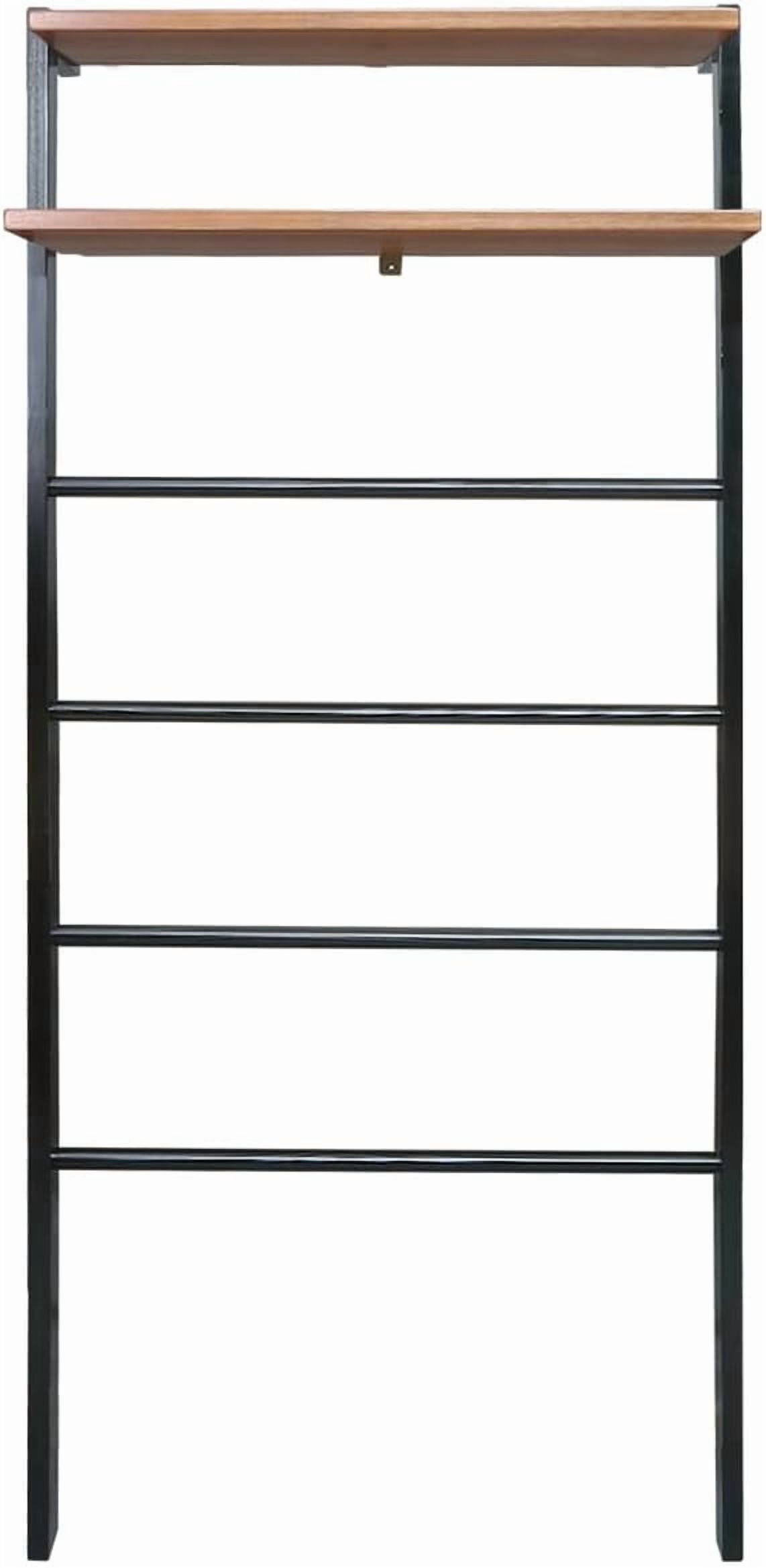 Swelt Ladder NIUMU Space Saving 100% Solid Wood 6-Tier Blanket Ladder with Two ...