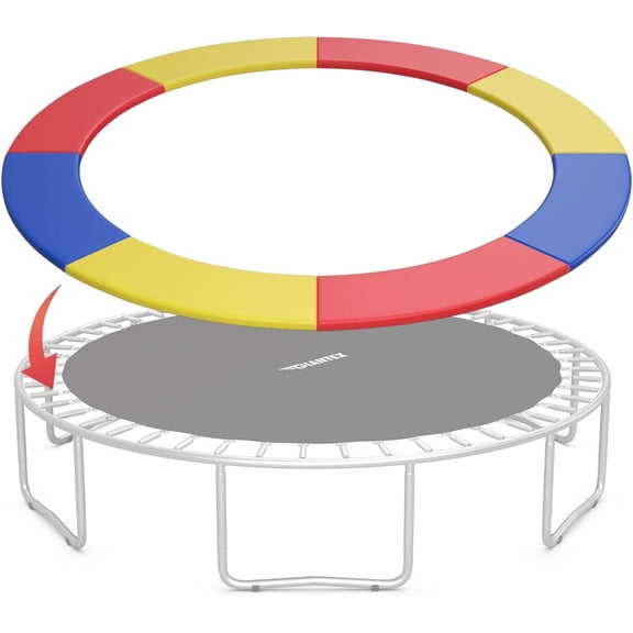 NIUMU Trampoline Pad, 8ft 10ft 12ft 14ft 15ft 16ft Trampoline Replacement Safety Pad, No Holes for Pole, Waterproof Trampoline Accessories Spring Cover