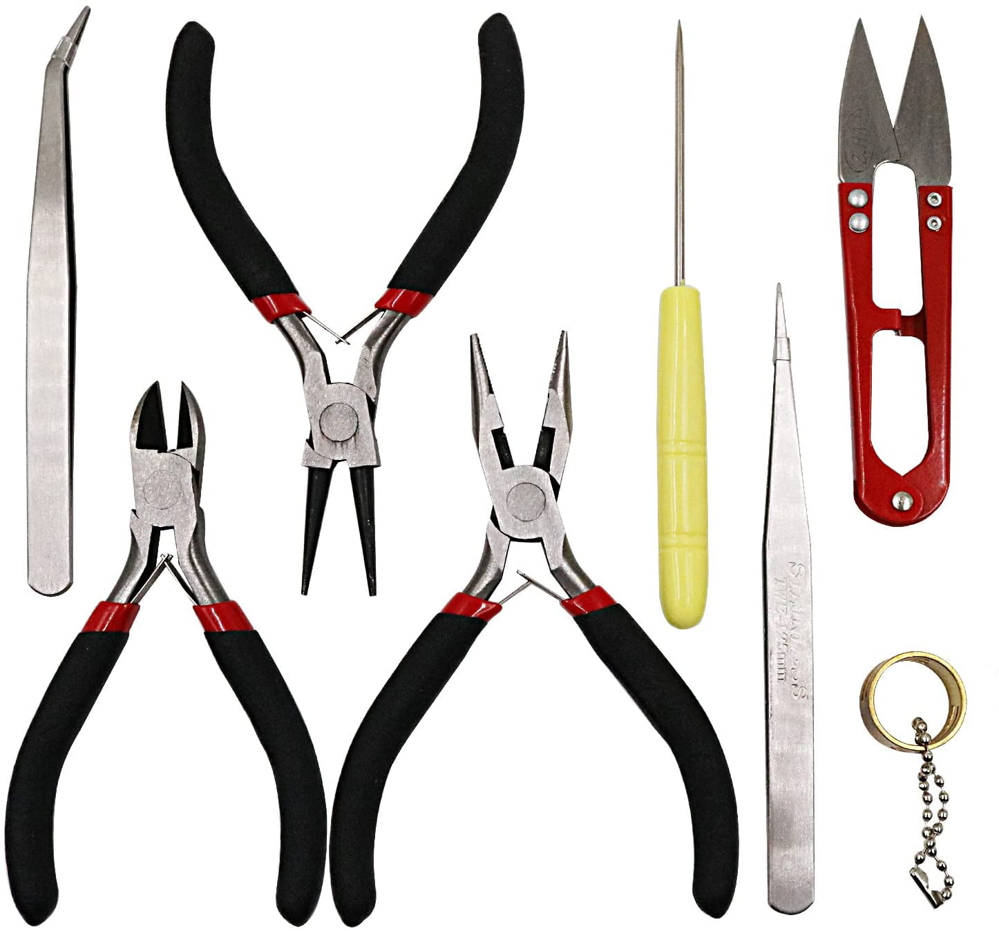 NIUPIKA Needle Nose Plier Round Nose Plier Wire Cutter Plier for