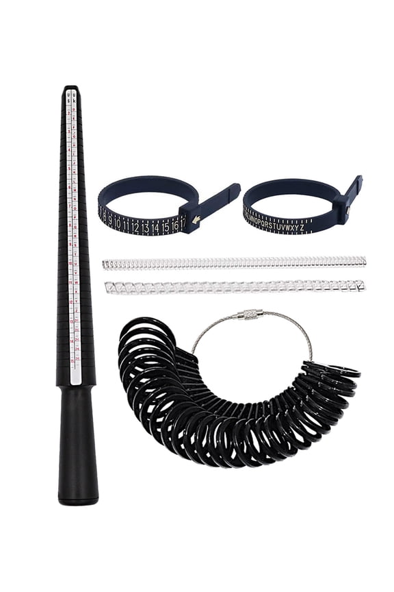 Ring Sizer Measuring Tool Kit Mandrel Sizing Gauge US Rings Size Guide Stick Measure for Fingers Women Men Wedding Jewelry Ruler Plastic