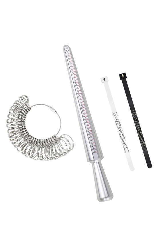 Ring Sizer Measuring Tool Ring Sizing Mandrel Set Metal Measure Finger Gauge US Size 1-13 Jewelry Rings Size Tools Kit