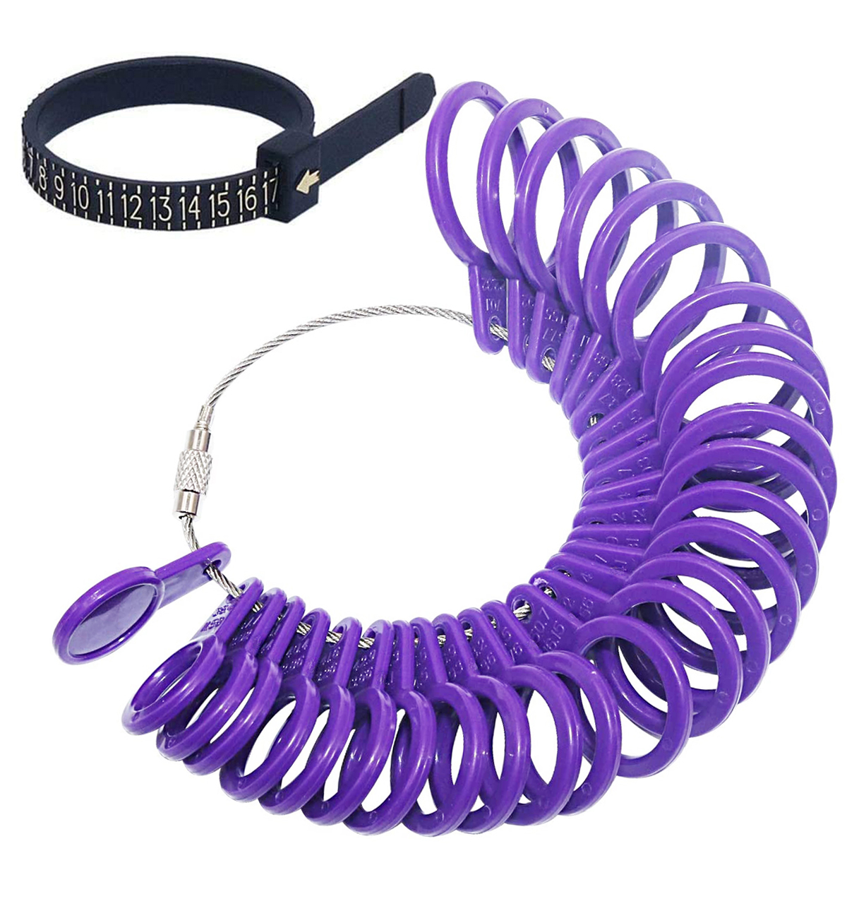 Ring Sizer Measuring Tool Reusable Finger Size Gauge Jewelry Sizing Tool 117 USA Rings Size