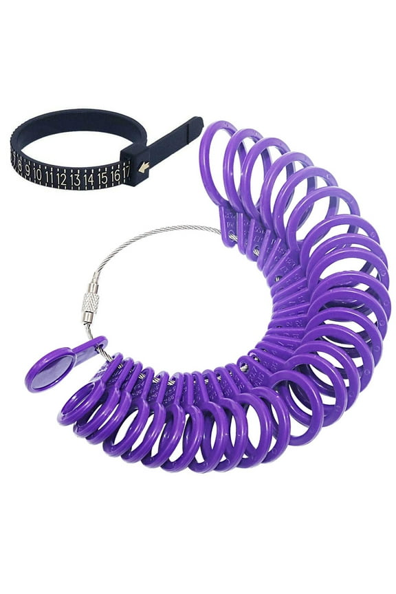 Ring Sizer Measuring Tool Set Finger Size Gauge Jewelry Sizing Tools Rings Size Measurement with Half Size