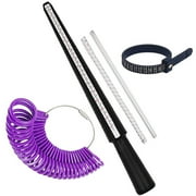 NIUPIKA Ring Sizer Measuring Tool Set Ring Sizer Tool Ring Sizing Mandrel Ring Size Gauge Stick Finger Sizer Measurement with US Size 0-13 Plastic