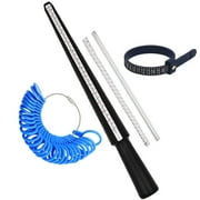 NIUPIKA Ring Sizer Measuring Tool Set Ring Sizer Tool Ring Sizing Mandrel Ring Size Gauge Stick Finger Sizer Measurement with US Size 0-13 Plastic