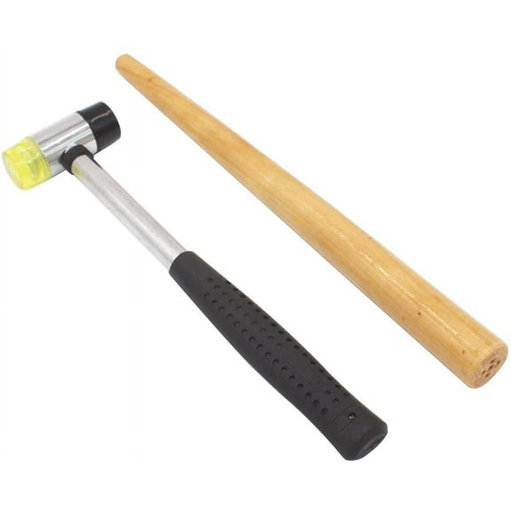 NIUPIKA Wooden Ring Mandrel Reshape Rings Shape Tools Set with Jewelry Hammer Mallet Rubber Ring Size Adjust Tool