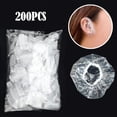 thumbnail image 1 of niuredltd 200pcs clear cover ear waterproof hair caps earmuffs coloring shower protector hair care, 1 of 6