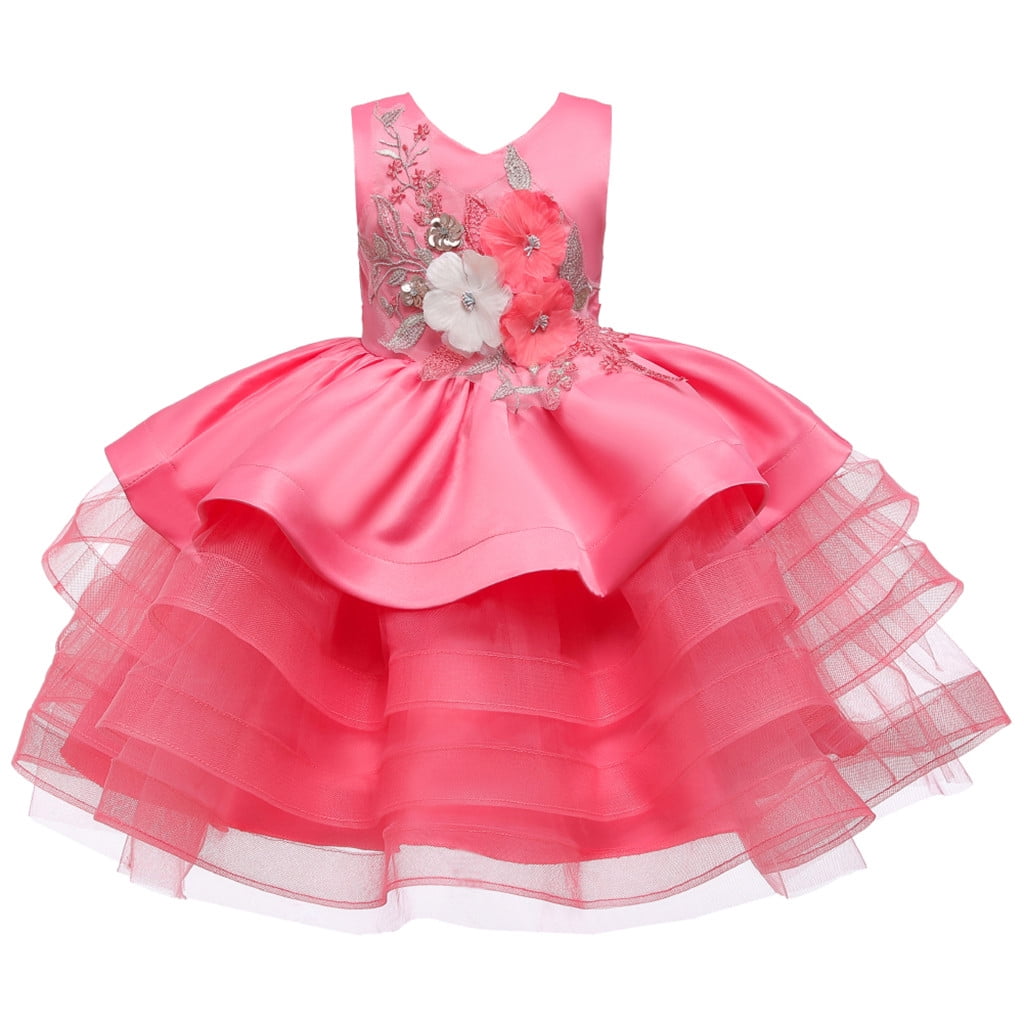 pink fuschia pink princess gown for kids