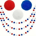thumbnail image 1 of NIUREDLTD Home Essentials Pompom Garland 2Pack Red White Blue Garlands 24 Patriotic Garland Fourth of July Garland for Nautical Theme Birthday Bab Home Textiles （Blue）, 1 of 6