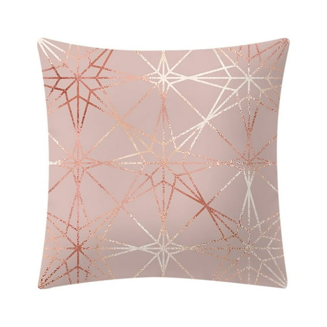 NIUREDLTD Home Textiles Big Sale ! Rose Gold Pink Cushion Cover Square