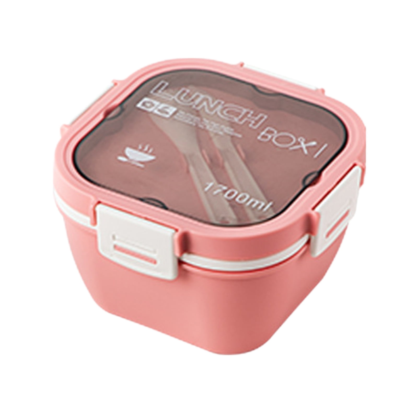 NIUREDLTD Kitchen Accessories Lunch Container to Go 1700ml Bento Box with 58oz Bowl and 4