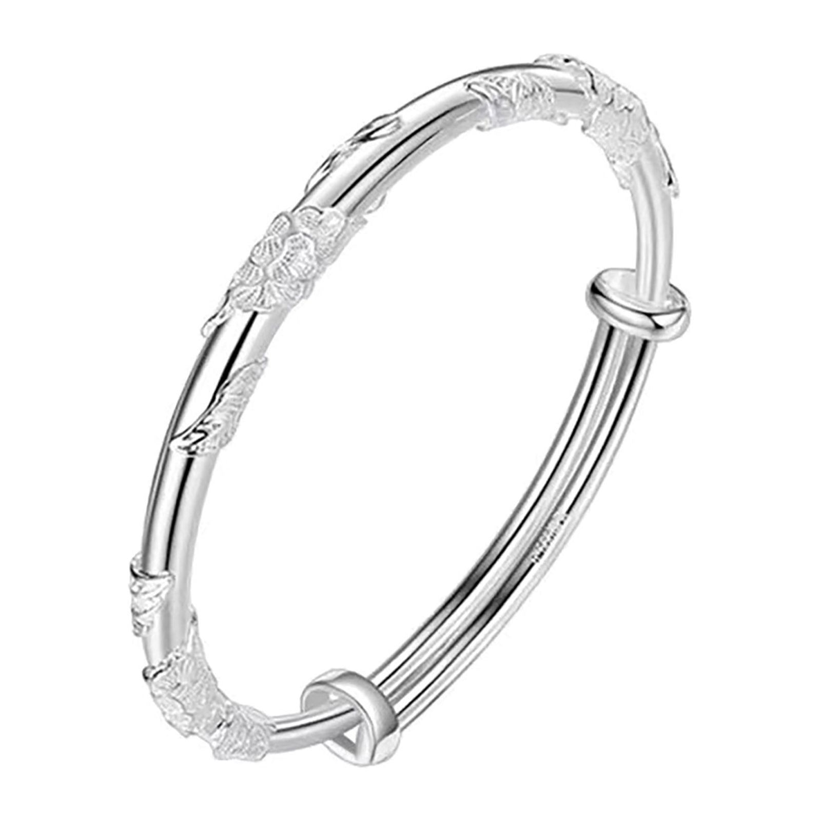 NIUREDLTD Push Pull Blossoming Bangle Bracelet 2.36 in