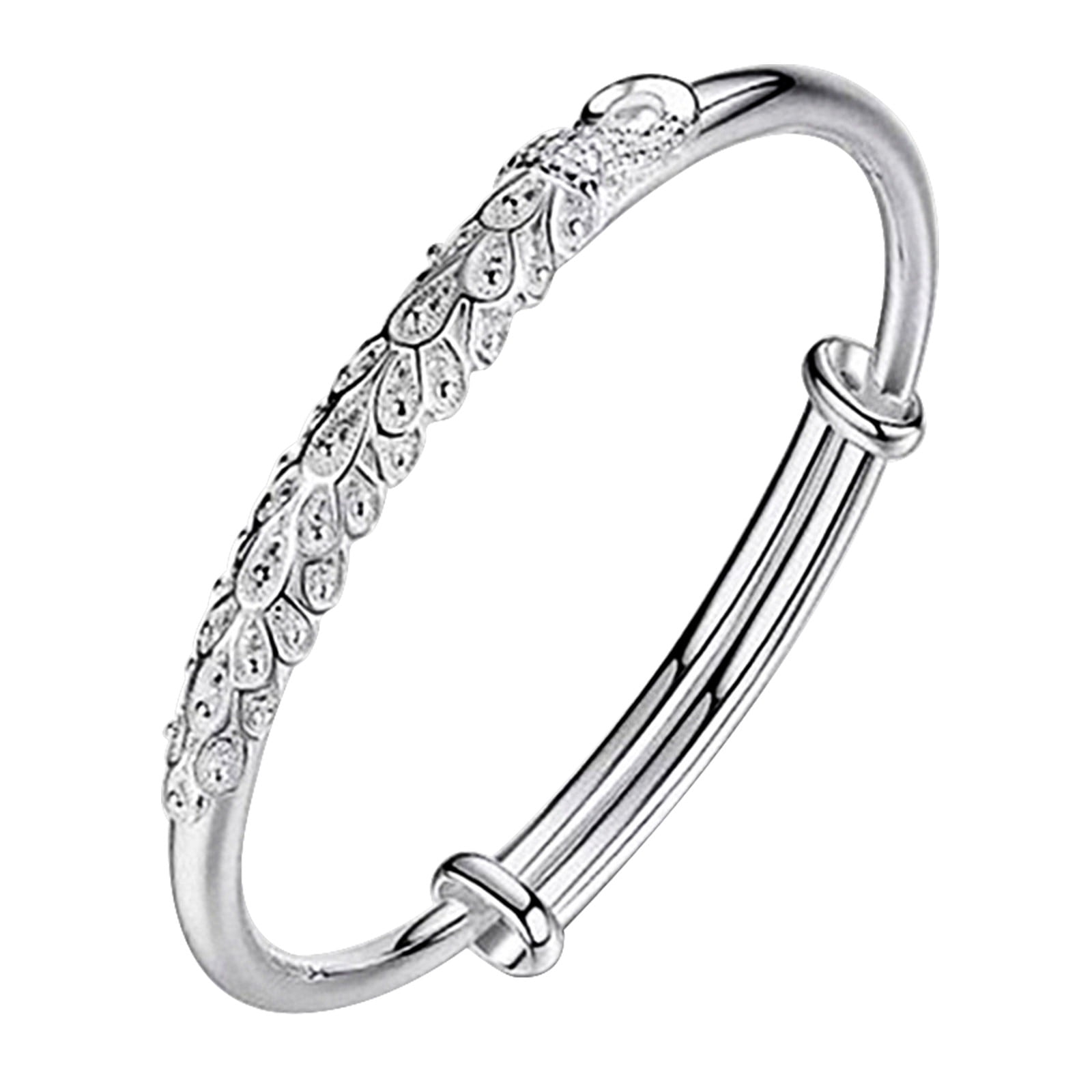 925 Sterling Silver Adjustable Bracelet with Cubic Zirconia Sun Moon and  Star Charm, for Women and Girls, Expandable 9 Inch - Walmart.com