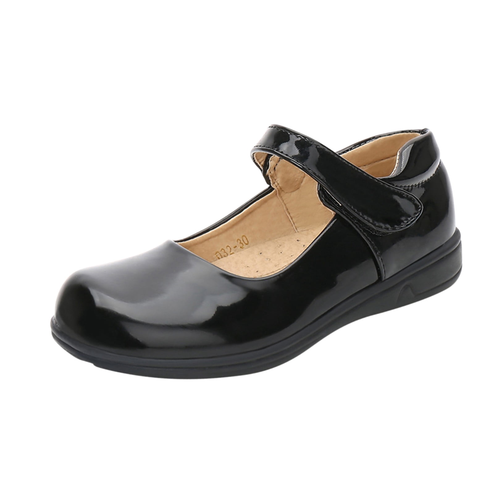 NIUREDLTD Summer Autumn Girls Leather Shoes Boots Student Dress Shoes Performance Shoes Hook Loop Slip On Size 26